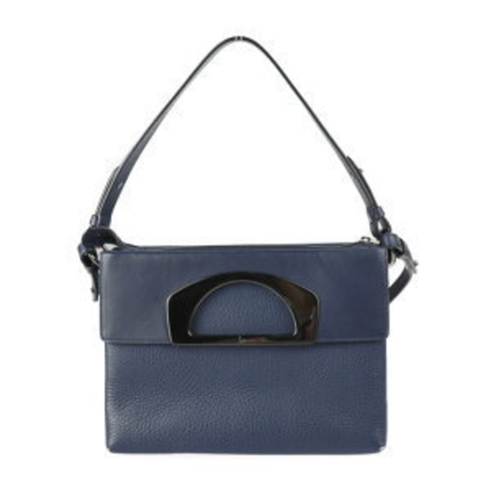 Christian Louboutin Calfskin Messenger Passage Navy Bag Blue Shoulder - Picture 3 of 9